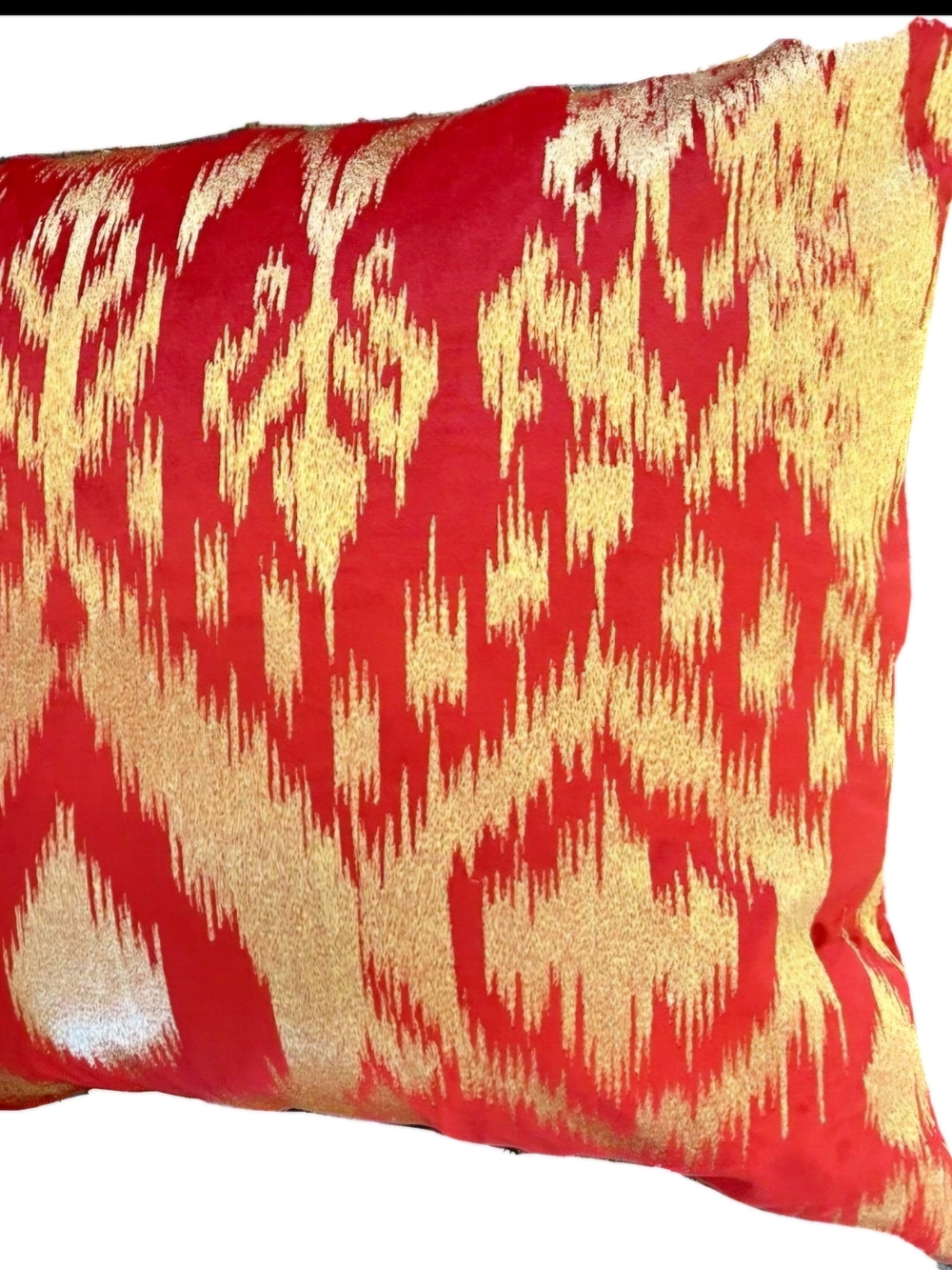 Callisto Red and Gold Velvet Accent Pillow 22 X 22 NWT